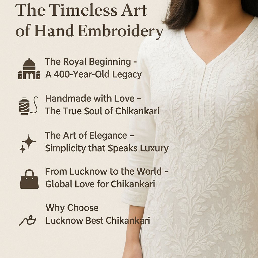 🪡 Why Lucknow Chikankari is Famous – The Timeless Art of Hand Embroidery