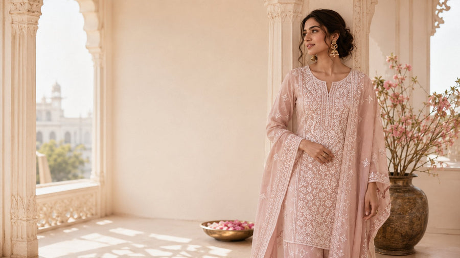 Modal Lucknowi Chikankari kurti collection for women by Lucknow Best Chikankari